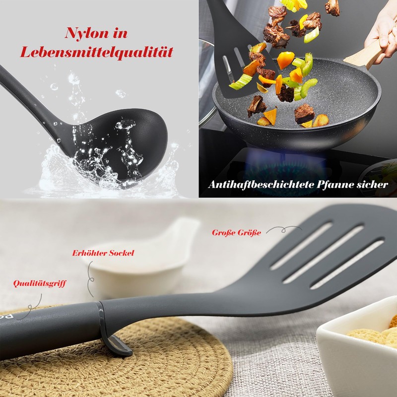 PanPacific Kitchenware Set, Kitchen Accessories Kitchenware Set with Hooks, Nylon