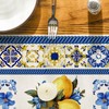 Artoid Mode Lemon Flowers Blue and White Porcelain 210 GSM