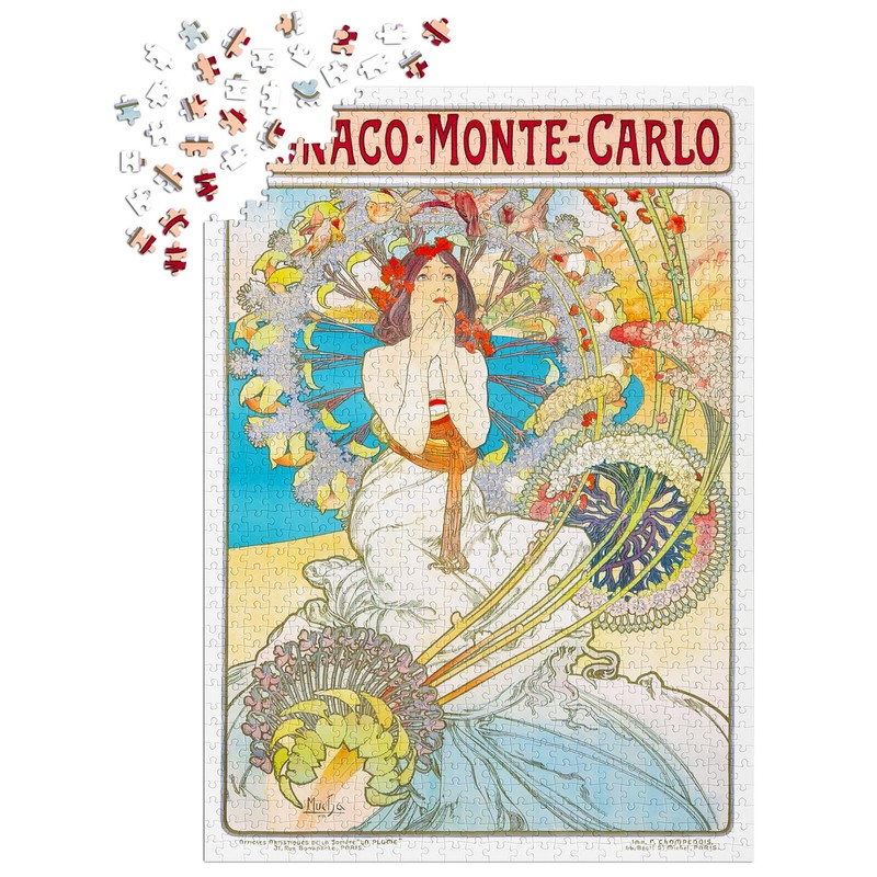 ENJOY-1560 Monaco Monte Carlo, Alphonse Mucha, Jigsaw Puzzle, 1000 Pieces