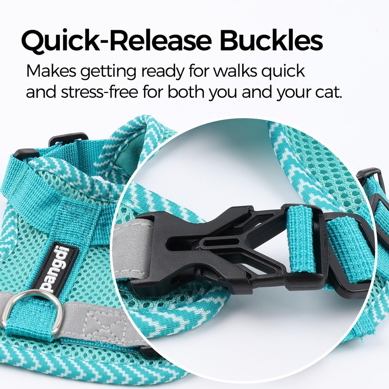 pangdi Cat Harness and Leash Escape Proof Extra Large Kitten