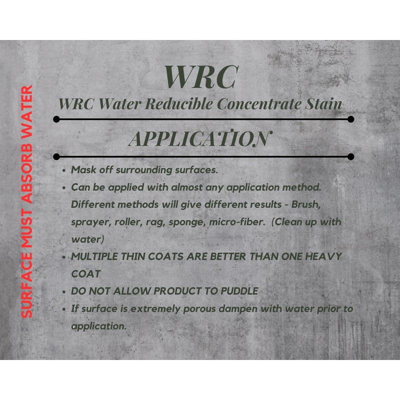 Concrete Stain Concentrate Just Add Water, User & Eco-Friendly Semi-Transparent