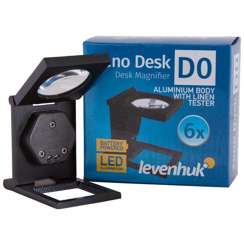 Levenhuk Zeno Desk D0 Folding Magnifier with LED Light for