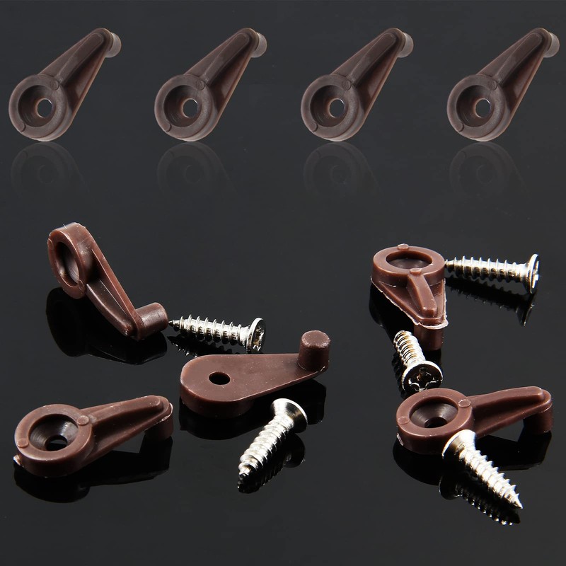 Qjaiune 20 Pack Glass Window Clips Brown Retainer Clips, Glass