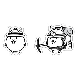 Nyanko Daishouten Original Sticker Set Gamatoto & Nyanko Team (Bottom End) Nyanko Great War