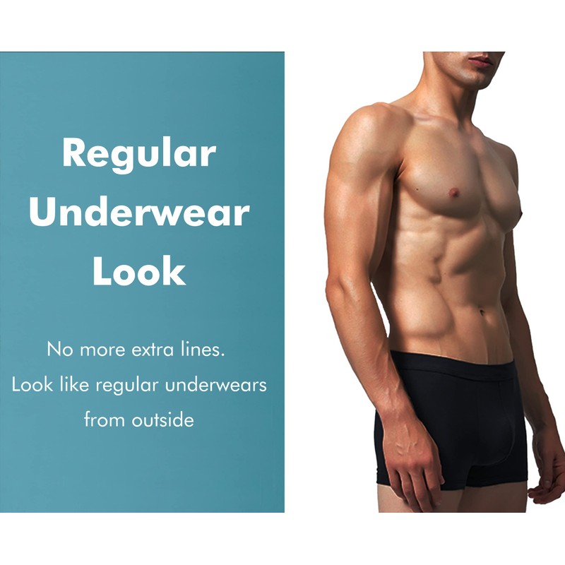 AIRCUTE Washable Urinary Incontinence Underwear for Men, Instant Absorbency, Bladder