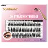 AKXSINKA Cluster Lashes, D Curl DIY Lash Extensions, Weightless Thinnest