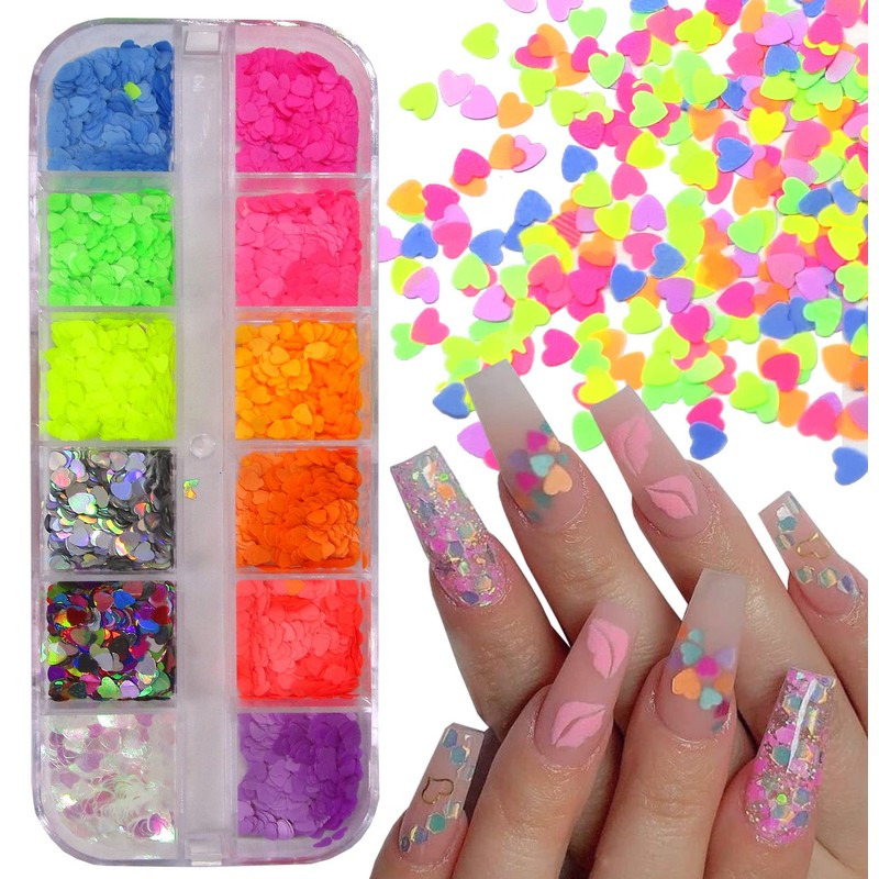 LoveOurHome Christmas 4 Boxes Holographic Butterfly Snowflakes Chunky Nail Glitter