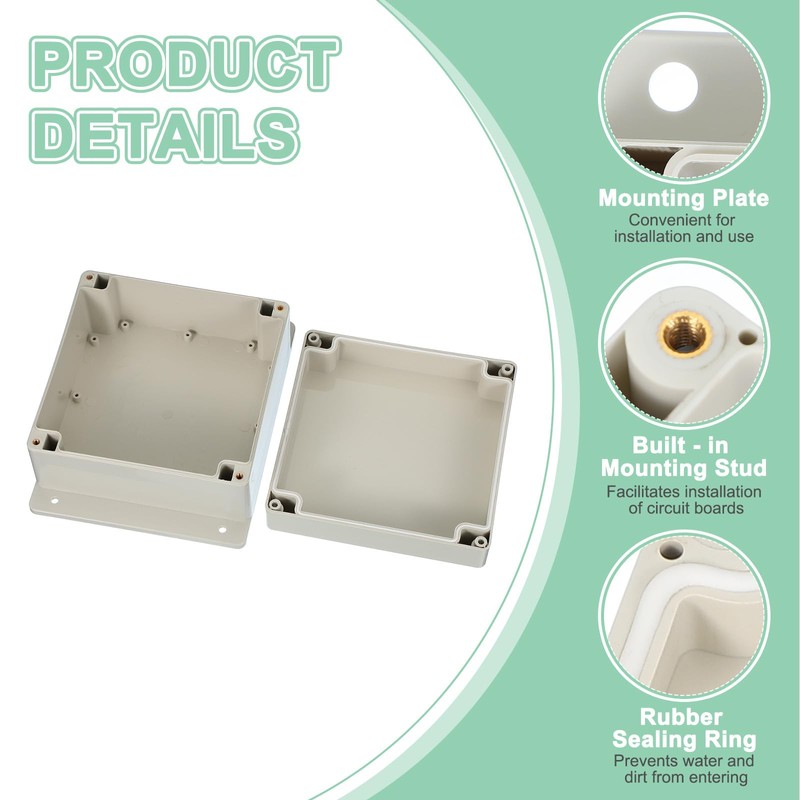 PATIKIL 7.85 Inch Junction Box, Electrical Enclosure Box ABS Plastic
