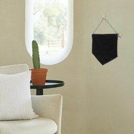 VICASKY Black Fabric Bunting Banner for Hanging - Blank Pin Display Pennant for Creative Decoration and Personal Design - Ideal for Events and Parties