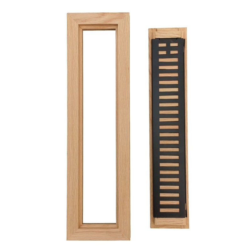 Homewell Red Oak Wood Floor Register Vent Cover, Flush Mount