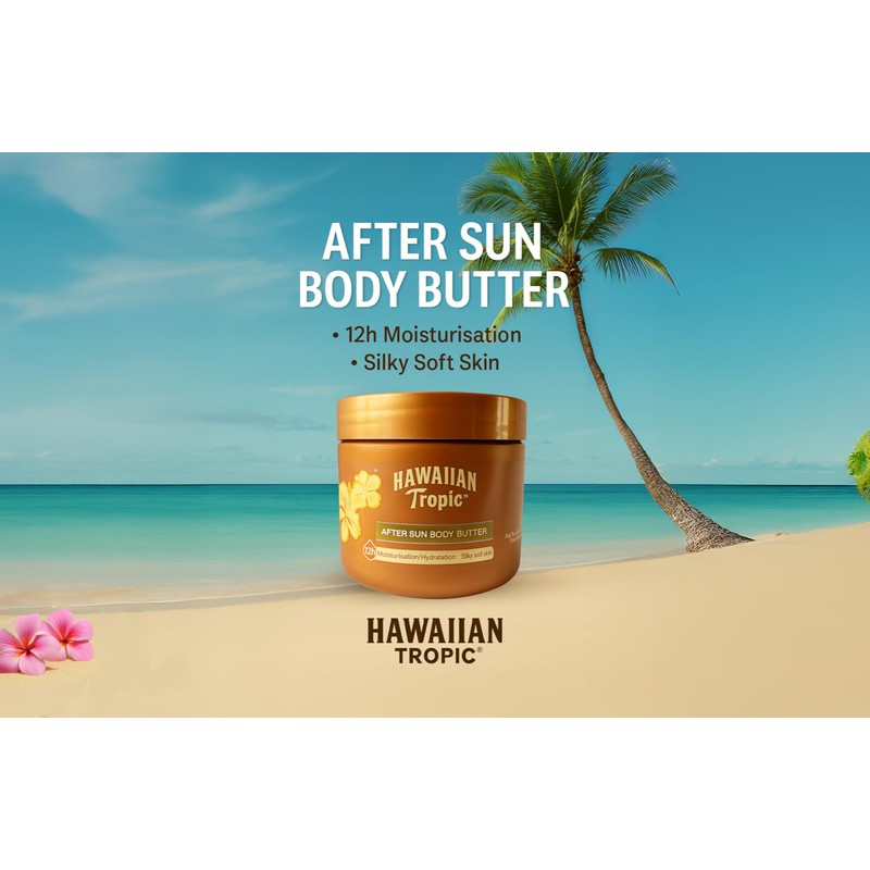 Hawaiian Tropic After Sun Body Butter, 250ml | 12hr Moisturisation,