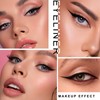 LINXINS 2 in 1 Winged Eyeliner Stamp, Waterproof Liquid Eyeliner