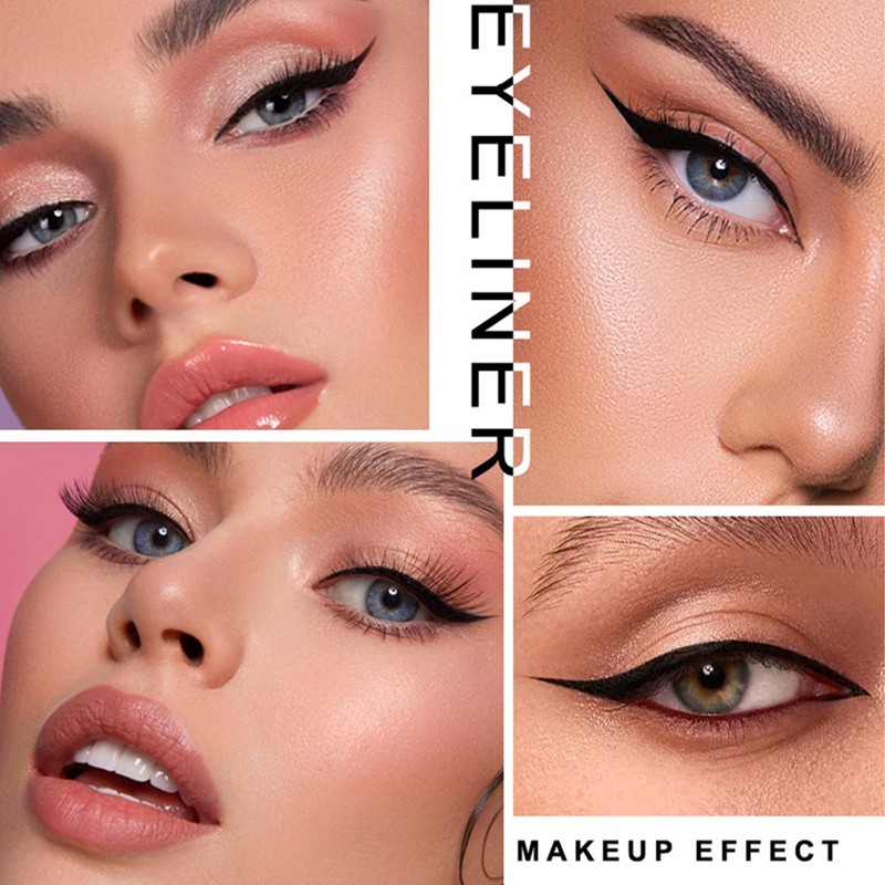 LINXINS 2 in 1 Winged Eyeliner Stamp, Waterproof Liquid Eyeliner