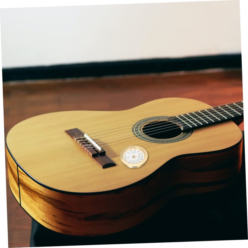 Gatuida Round Hygrometer for Guitar Violin Care Portable Humidity Measurement