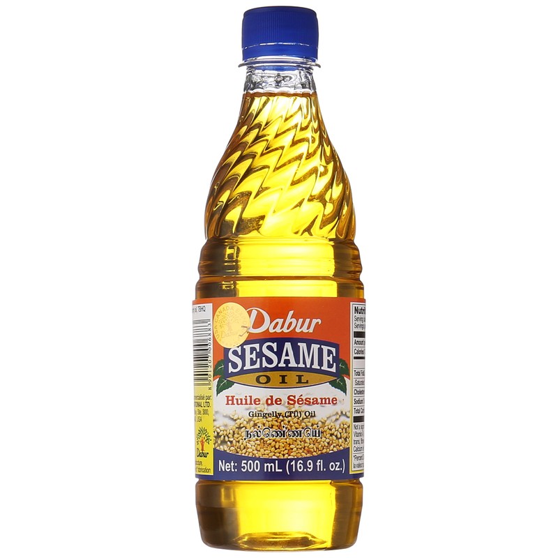 Dabur Sesame Oil for Vegan Cooking, Natural Extract of Sesame