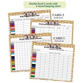 Puppy Whelping Collars with 2 cards(4 Record Keeping Charts),15 colors Puppy ID Collars,Double Sided Soft Identification Bands, Adjustable & Reusable Whelping Collars for Newborn Pets Dog Cat …