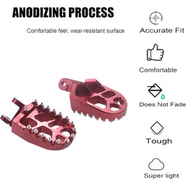 Motorcycle CNC Foot Pegs Rests Footpegs for KLX250R 1994-1996,KLX250 06-20, KLX250S 09-14, KLX250SF 09-10, KLX300R 97-07/20-24, KLX300(US) 21-24, KLX650 93-1996, KLX650R 96, KLR650 87-07