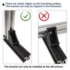 BLCCLOY 20 Sets 10 Series Extrusion Black Brackets 1" x