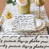 Christmas Table Runner with Quotation for Farmhouse Decor (Off-White, 14x90