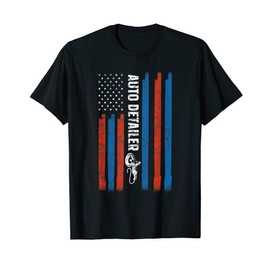 Auto Detailer USA Flag Car Detailing Car Detailer Detailing T-Shirt for Women Men