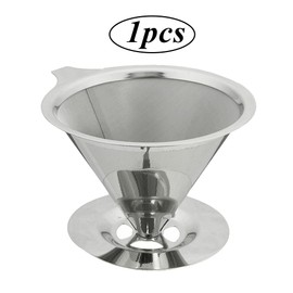 Pamtns Stainless Steel Coffee Filter, Reusable Stainless Steel Coffee Filter, Permanent Coffee Filter, Stainless Steel Reusable Coffee Filter, Stainless Steel Coffee Filter