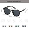 hnbliv Small Retro Round Sunglasses for Women Men UV400 Protection