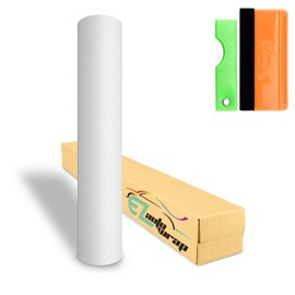 Free Tool Kit EZAUTOWRAP White One-Way Vision Perforated Print Media Vinyl Privacy Window Film Adhesive Glass Wrap Roll - 60"X420" (5FT X 35FT)