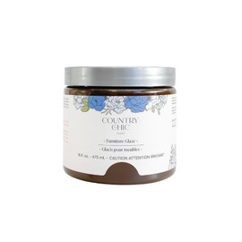 Furniture Glaze - Antique Patina Special Effects Glaze for Chalk Style Furniture Paint, Eco-Friendly Wood Stain, 6 Color Choices - Smoky Quartz [Chocolate Brown] - Pint (16 oz)