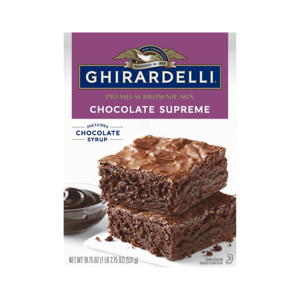 Ghirardelli Ghirardelli Chocolate Supreme Brownie Mix, Includes Chocolate Syrup, 18.75