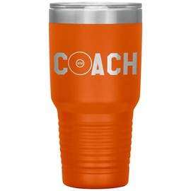 Wrestling Coach Tumbler - Wrestling Coach Gift 30oz Insulated Engraved Stainless Steel Wrestling Coach Cup Orange