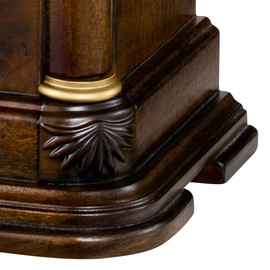 Bulova B1860 Vanderbilt Mantel Clock, Warm Walnut 12.25 x 9 x 4.75