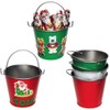 Baker Ross AX302 Mini Christmas Tin Bucket - Pack of