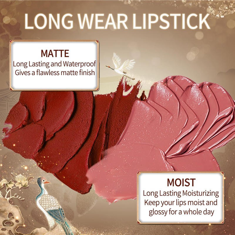 CATKIN Long Lasting Matte Lipstick, High Impact Red Lipstick with