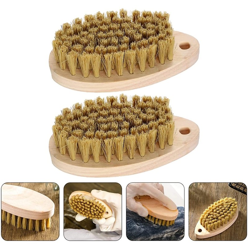 2Pcs Mane Laundry Brush Multi-use Clothes Shoes Brushes Household Cleaning