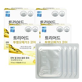 Cellonics Triad Transparent Omega3 Core 750mg / 셀로닉스 트리어드 투명 오메가3 코어 750mgX30캡슐X4개+10캡슐X4개