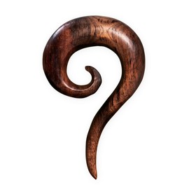 Fly Style Rosewood Spiral Ear Expander, Wood