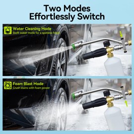 ZIVAJA Foam Cannon Dual-Connector Accessory,1/4" Quick Connect Dual Pressure Washer Nozzle,with 5 Pressure Washer Nozzle,Dual Lance Pressure Washer Wand for Foam Cannon & Soap Cannon