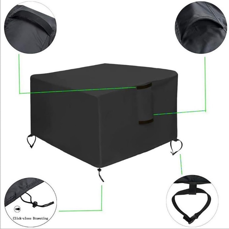 Fire Pit Cover Square for Fire Pit 28-32 Inch,Waterproof Outdoor