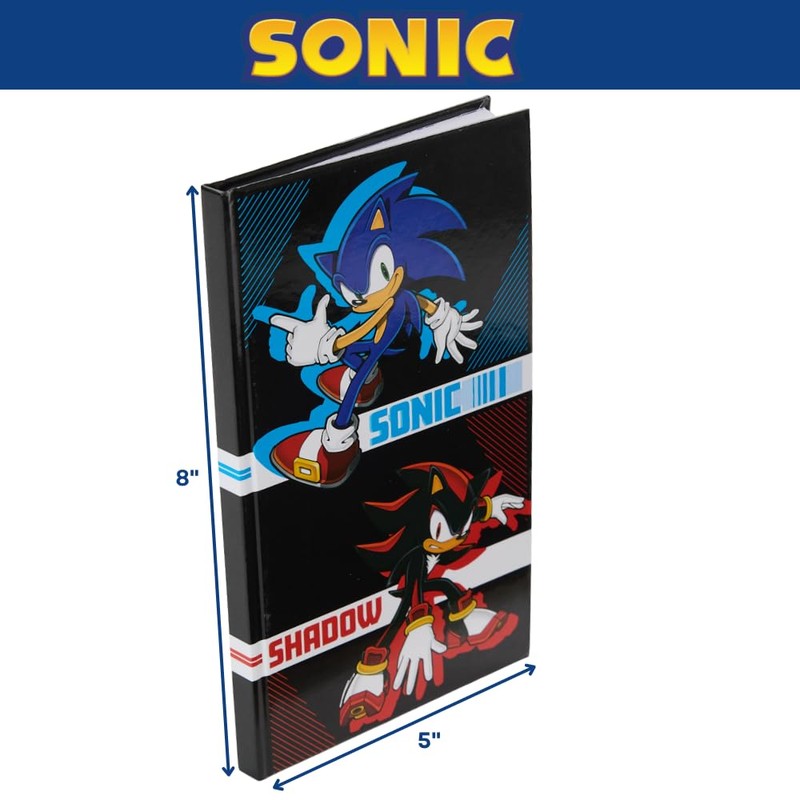 Innovative Designs Sonic Stationery Set for Kids, Sonic Journal, Stickers,
