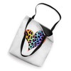 Mini Heart with Colorful Leopard Print Design Tote Bag