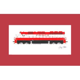 Frisco SD45 11"x17" Matted Print Andy Fletcher signed