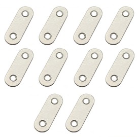 Vogueing Tool Stainless Steel Corner Brace, 10PCS Plate Flat Fixing Bracket Mending Joining Plates Repair Fixing Bracket(47mm)