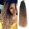 Curly Faux Goddess Locs Crochet Hair 18Inch Pre Looped Synthetic