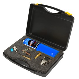 BLUEFIRE Solid Brass Pencil Flame Gas Welding Torch Head Nozzle Professional Upgrade Kit with Propane All-Purpose Bundle with Hard Box Interchangeable heads Fuel by MAPP MAP Pro CGA 600 Cylinder