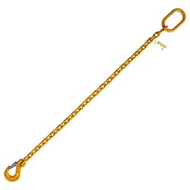 Grade 80 3/8"X8' Chain Sling Single Leg with Sling Hook 7100 LBS Capacity