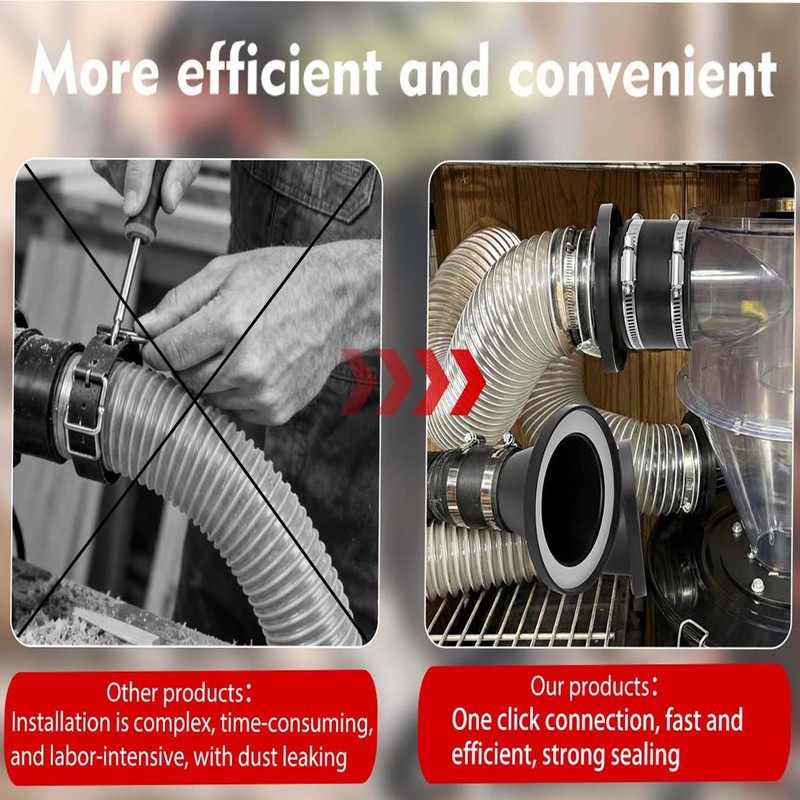 4" & 2.5"Magnetic Dust Collection Fittings for Dust Collectors, 14-Piece