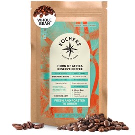 Horn of Africa Signature Reserve Espresso Beans - Medium Dark Roast Coffee Beans, Freshly Roasted To Order Whole Bean Coffee, Specialty Grade, Fair Trade and Non-GMO African Espresso Beans - 12 oz