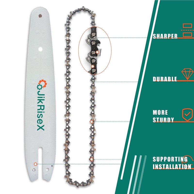 10 Inch Chainsaw Chains and Guide Bar Replacement for Stihl