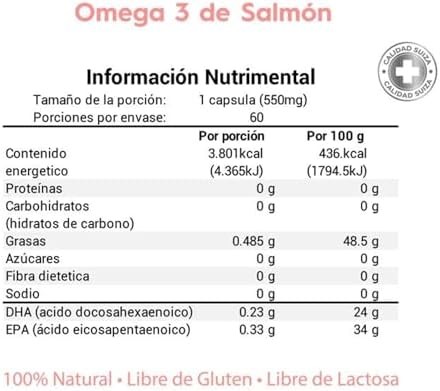 OMEGA 3 SALMON EPA DHA 60 CAPSULAS - SKIN VIT SÚPER PREMIUM