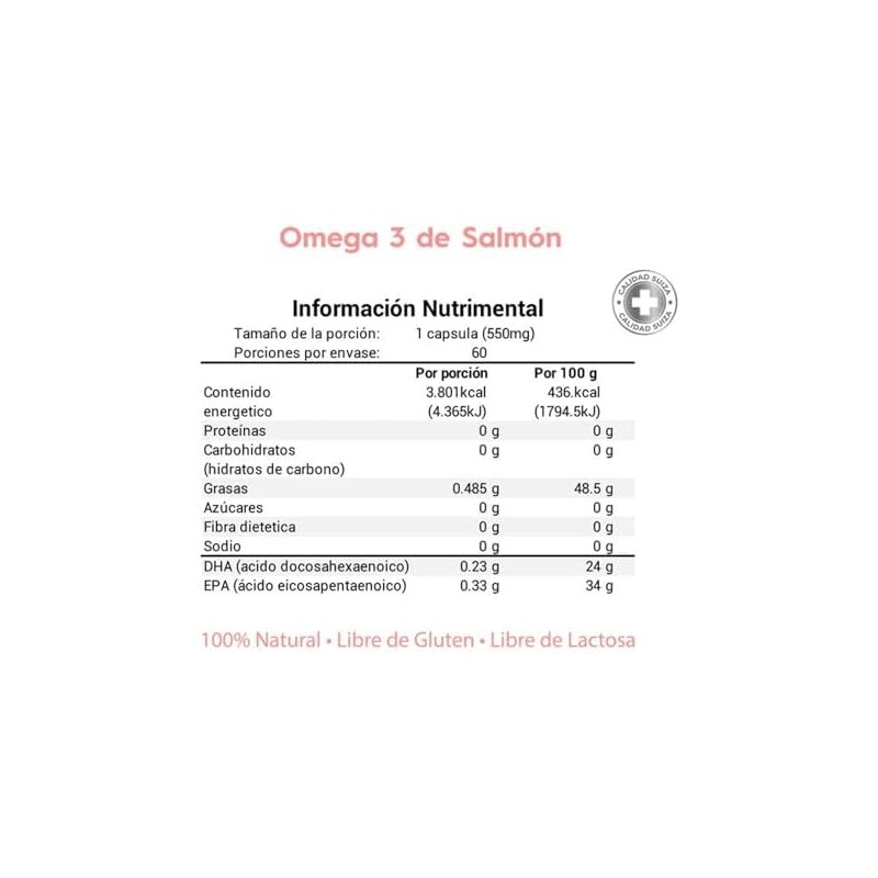 OMEGA 3 SALMON EPA DHA 60 CAPSULAS - SKIN VIT